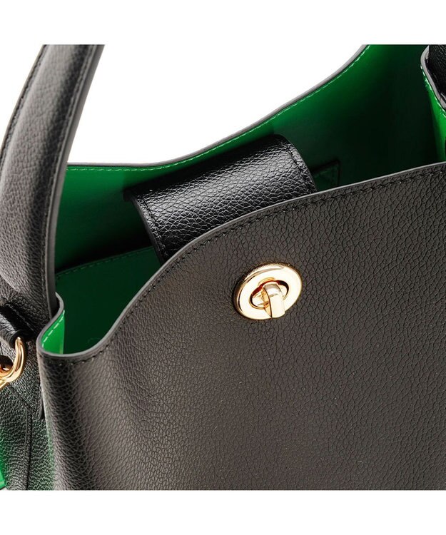 MioFIRANO ツイストロックボックスハンドバッグ 3WAY　FIRANO フィラノ BLACK