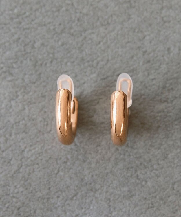 Phoebe 【痛くないシリーズ/金属アレルギー対応】ミニマルストレートフープライトフィットイヤリング　シャンパンゴールド シャンパンゴールド