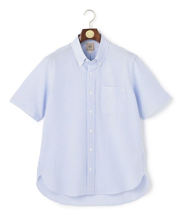 J.PRESS MEN 新色追加【 高通気性 / 軽量 / ノンアイロン / 撥水】【BEAT HEAT SYSTEM】半袖シャツ / B.D. サックスブルー系1