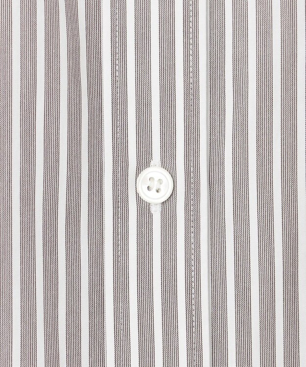 23区 L 【CLASSY.2月号掲載/洗える】CANCLINI ベーシック シャツ ダークブラウンストライプ