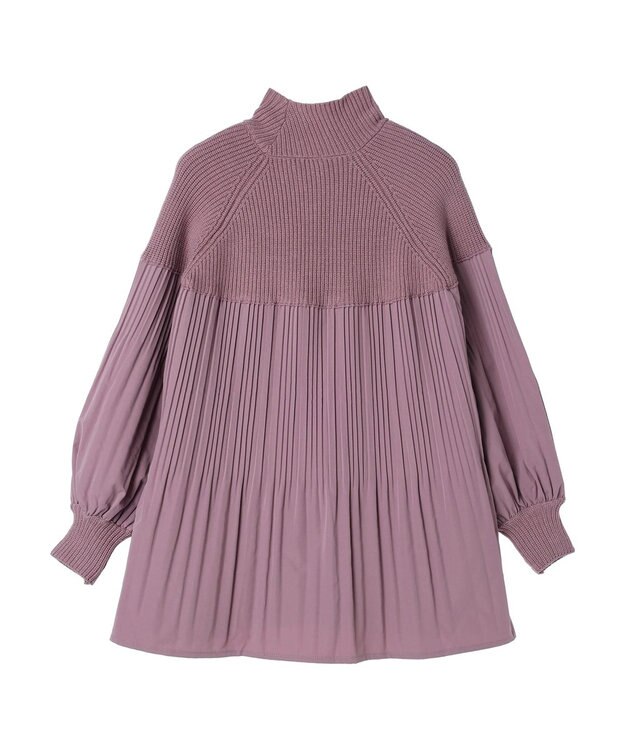 earth music&ecology プリーツフレアニットチュニック Lavender
