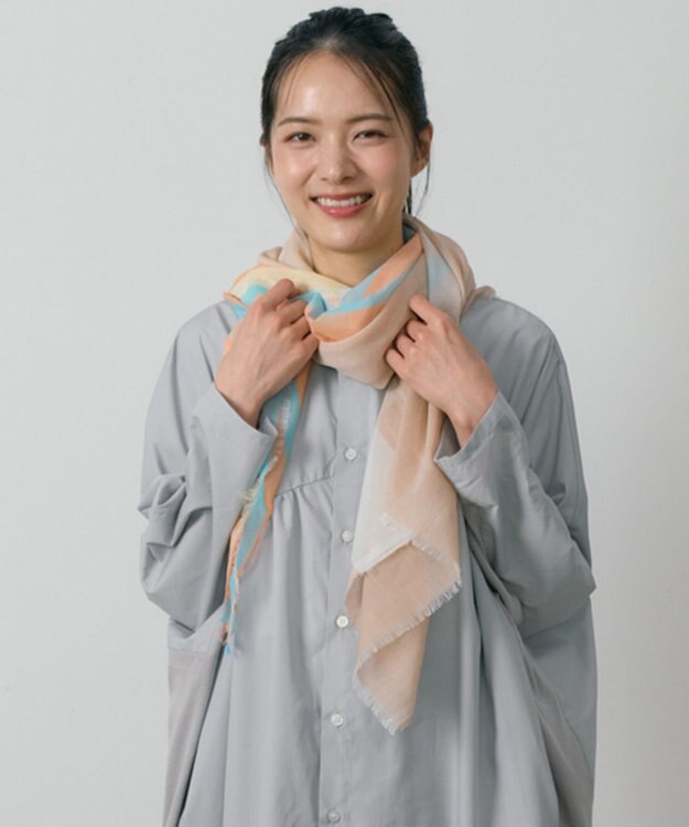 POLS 極細コットンストール オレンジ