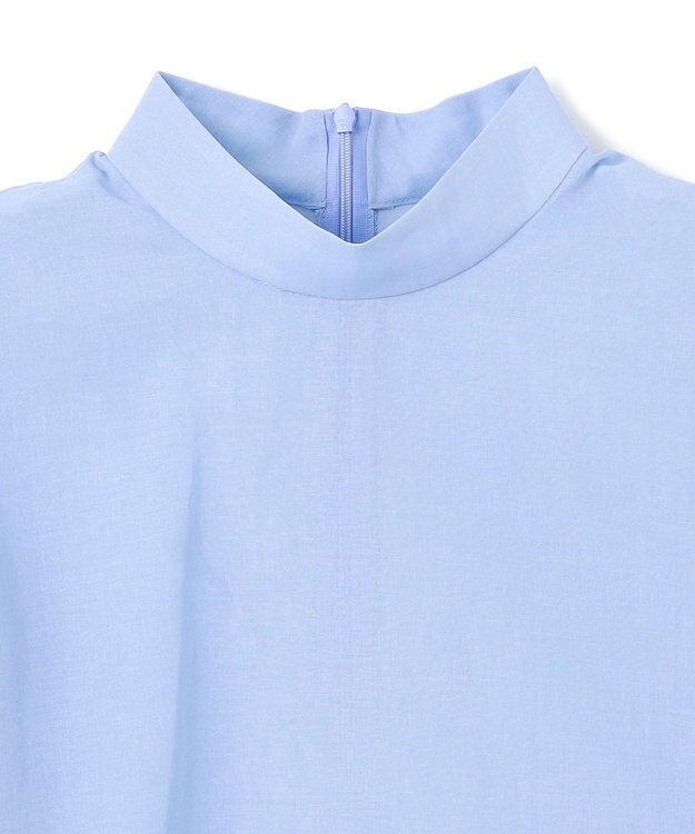 BEIGE， 【洗える】PLUMERIA / コットンシアーパフスリーブブラウス Sax