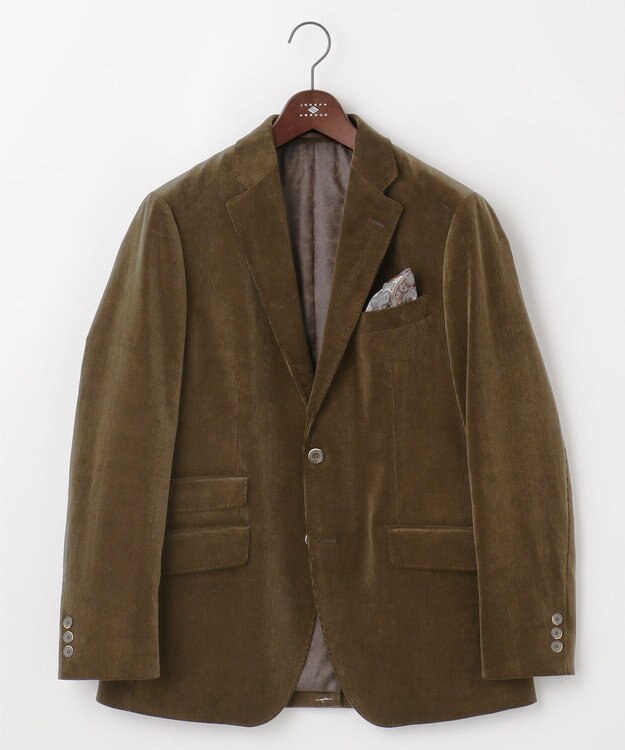 JOSEPH ABBOUD 【JAPANファブリック/オーガニックコットン】ソフトコーデュロイ ジャケット ダークブラウン系