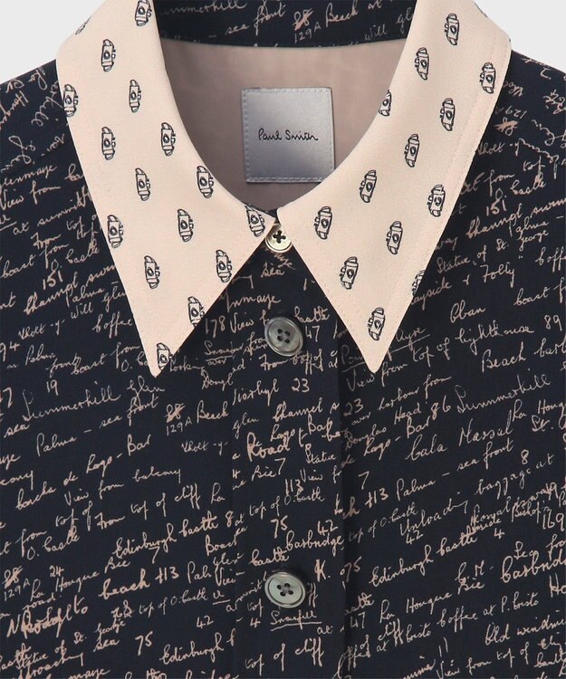 Paul Smith Slide Notes ブロッキング シャツ ネイビー