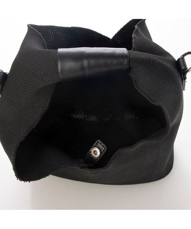 UNBILLION カシュカシュ cachecache ジャガード柄2wayショルダーバッグ ブラック