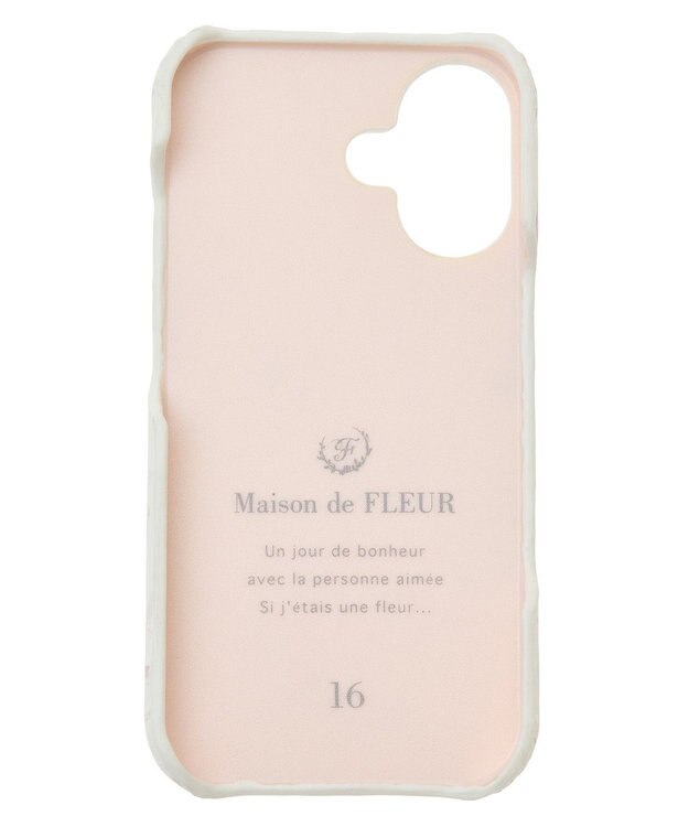 Maison de FLEUR リボンプリントアイフォン16ケース Pink