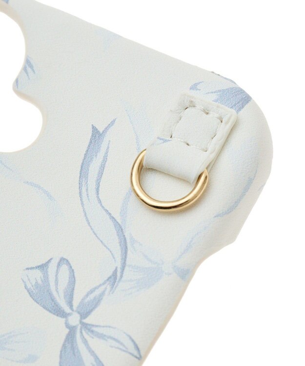 Maison de FLEUR リボンプリントアイフォン16ケース Grayish Blue