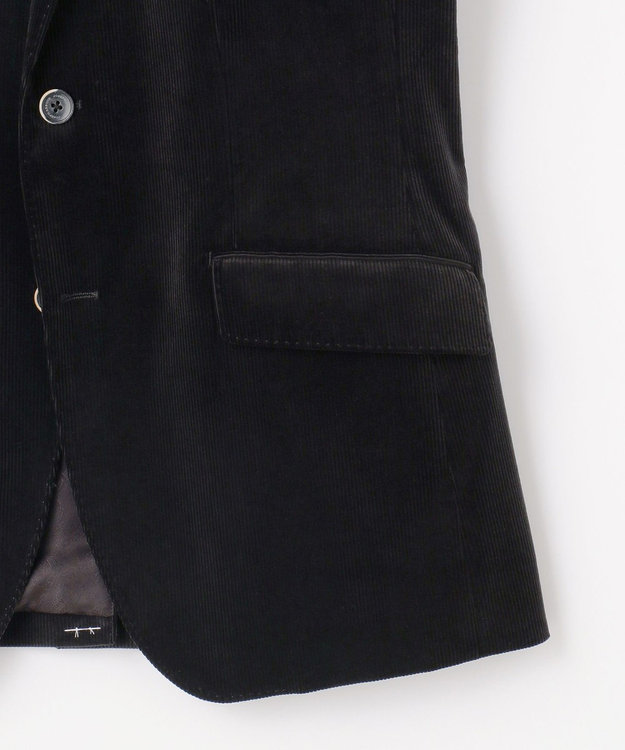 JOSEPH ABBOUD 【JAPANファブリック/オーガニックコットン】ソフトコーデュロイ ジャケット ブラック系