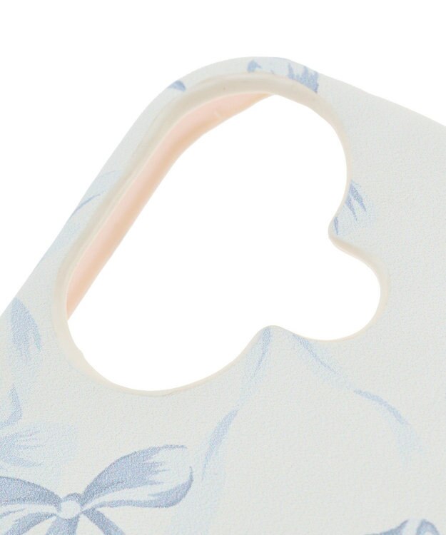 Maison de FLEUR リボンプリントアイフォン16ケース Grayish Blue