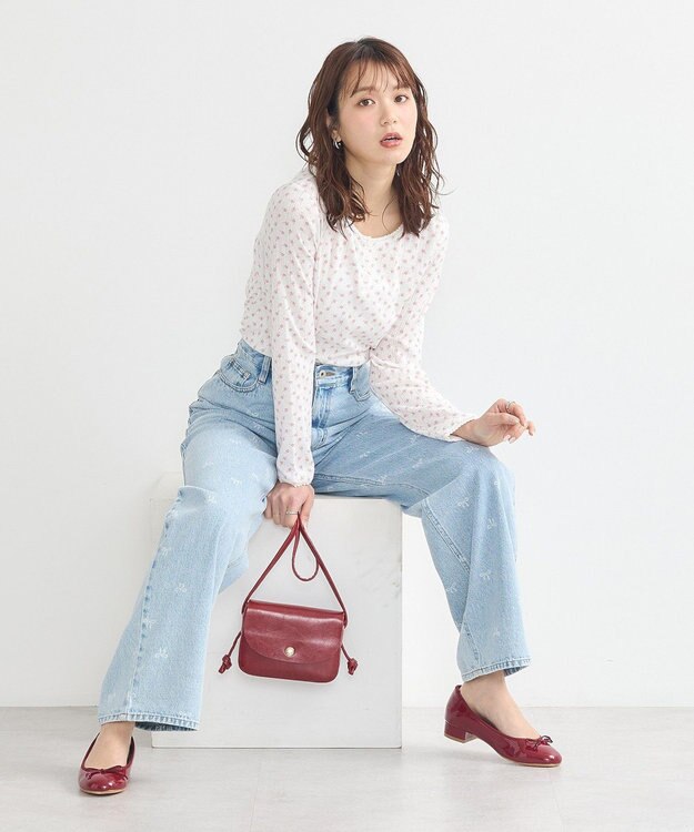 earth music&ecology 【WEB限定】アイレットジャカードタイトプルオーバー Pink