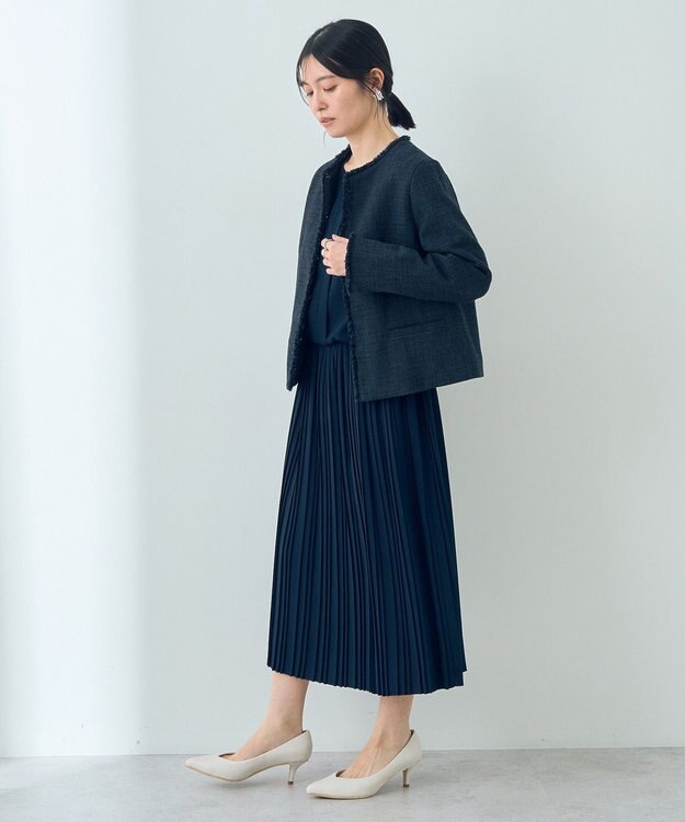 YECCA VECCA ツイードジャケット Navy