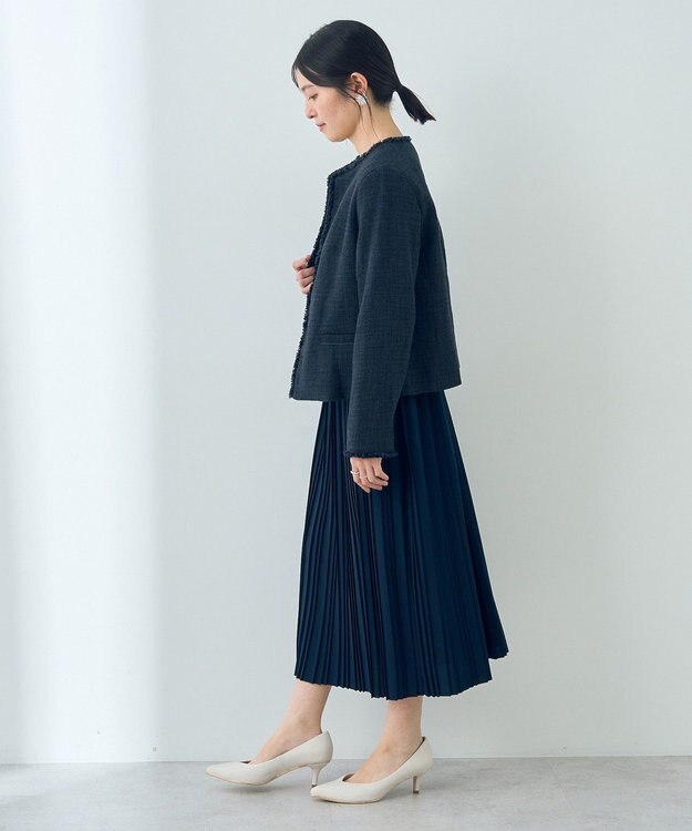 YECCA VECCA ツイードジャケット Navy