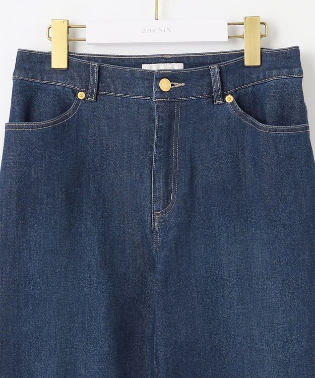 ANY SIS 【洗える】セミワイド デニムパンツ インディゴ