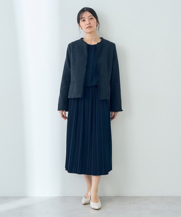 YECCA VECCA ツイードジャケット Navy