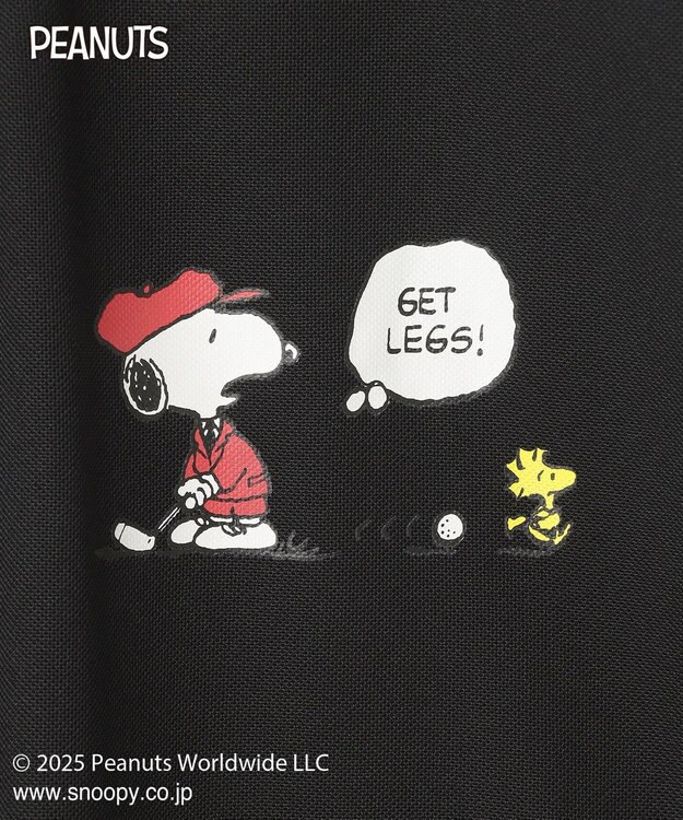 23区GOLF 【WOMEN】『PEANUTS』コラボプリントポロ ブラック系