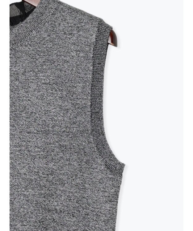 Te chichi シフォンフリルニットベスト グレー