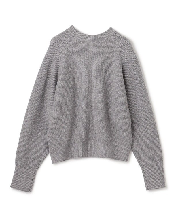 UNFILO 【洗える】ふわふわニット 2WAYクルーカーディガン グレー