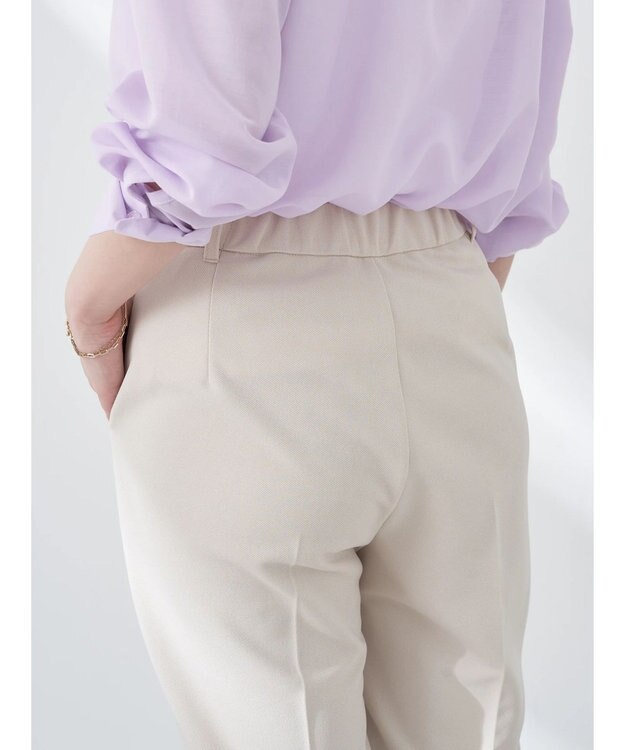 earth music&ecology カットツイルスリットセミフレアパンツ Beige