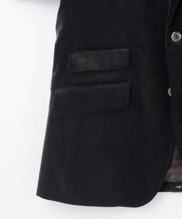 JOSEPH ABBOUD 【JAPANファブリック/オーガニックコットン】ソフトコーデュロイ ジャケット ブラック系