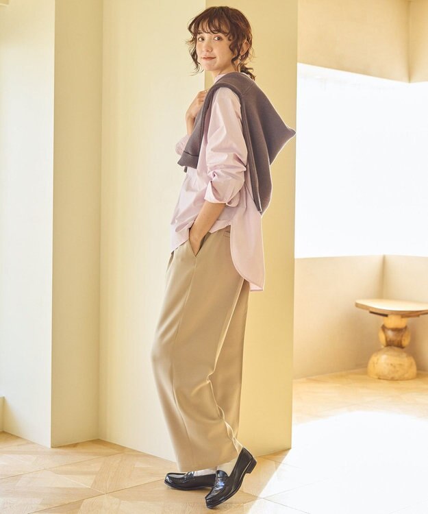 AMERICAN HOLIC イージーケアブロードシャツ Stripe Pink