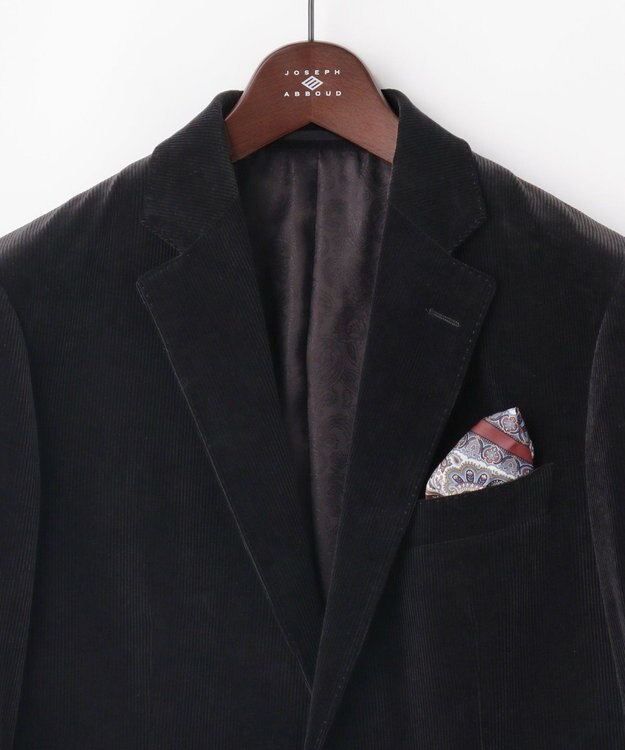 JOSEPH ABBOUD 【JAPANファブリック/オーガニックコットン】ソフトコーデュロイ ジャケット ブラック系