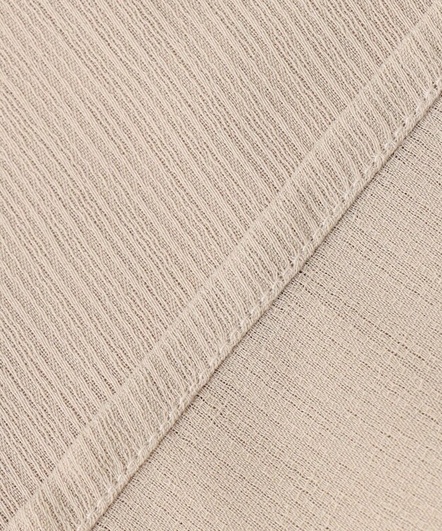 SHARE PARK LADIES 【2WAY】オーバーサイズ楊柳シャツ ライトグレー系