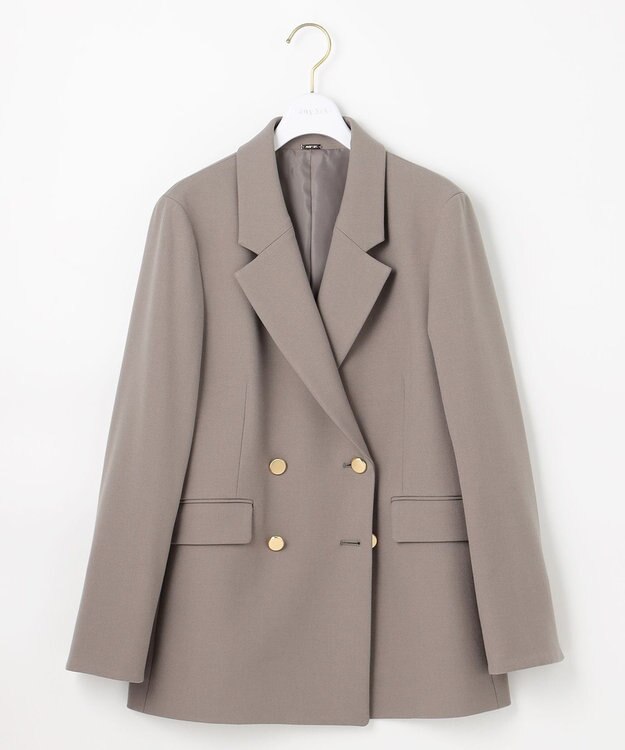 ANY SIS ビューティサーモ2WAYストレッチ テーラードジャケット グレージュ