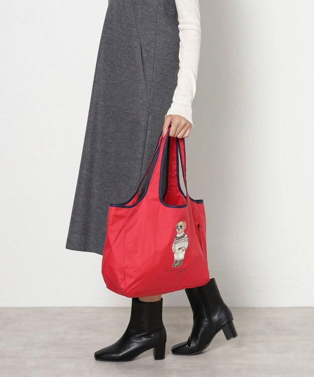 MOONBAT POLO RALPH LAUREN(ポロ ラルフローレン) ポケッタブルレインバッグ SEASON BEAR ポロベア レッド