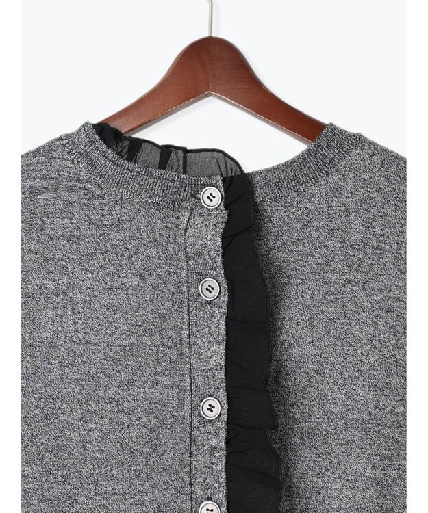 Te chichi シフォンフリルニットベスト グレー