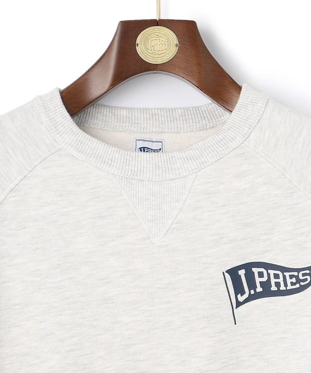 J.PRESS MEN 【Pennant Label】Sweatshirt / J.PRESS Flag ライトグレー系