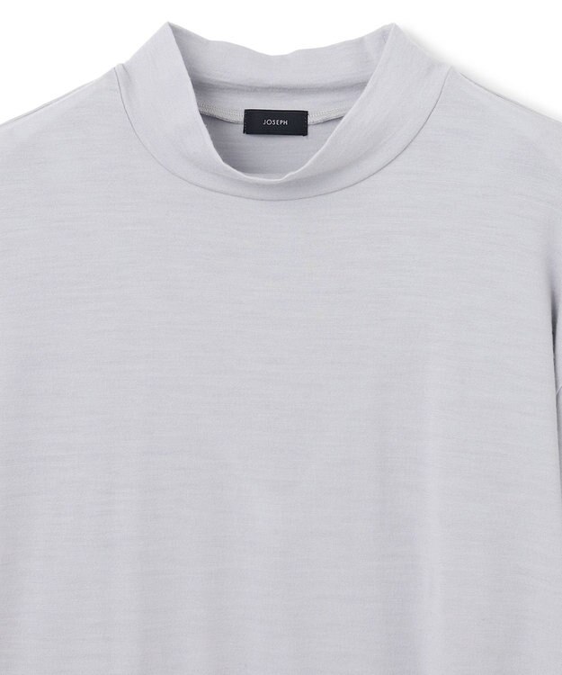 JOSEPH HOMME クリアウールジャージー　モックネック ライトグレー系