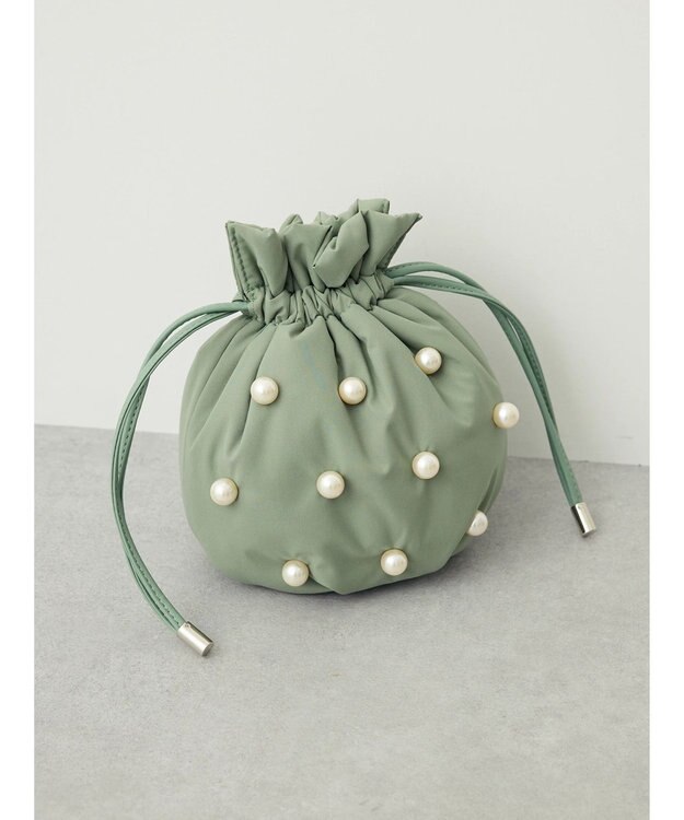 Green Parks ・ＫＯＳＳＯＲＥＣＯ　パール巾着ショルダー Light Khaki