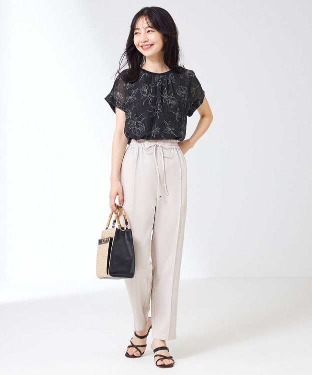 ANY SIS 【美人百花6月号掲載】やみつキレイ パンツ アイボリーベージュ