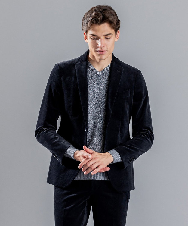 JOSEPH HOMME ライトコーデュロイストレッチ　ジャケット ブラック系