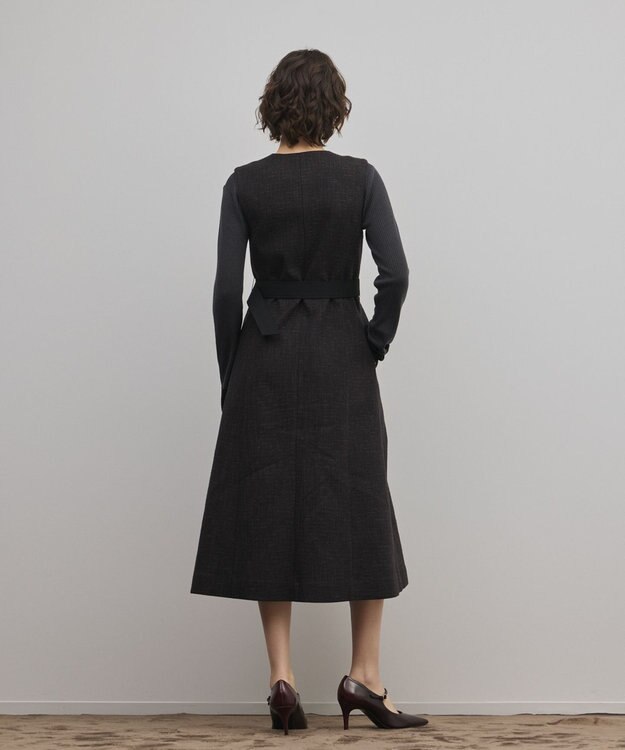 GRACE CONTINENTAL ツイーディジャンパースカート ブラック