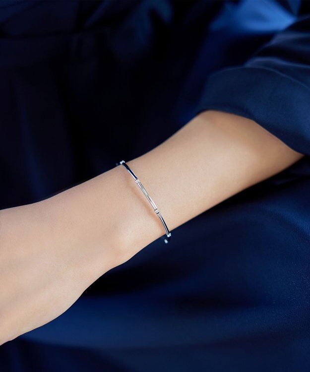 Tiaclasse ストーンワイヤーバングル シルバー