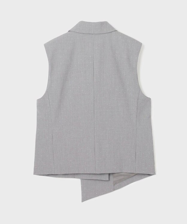 GRACE CONTINENTAL イレヘムビジュージレジャケット グレー