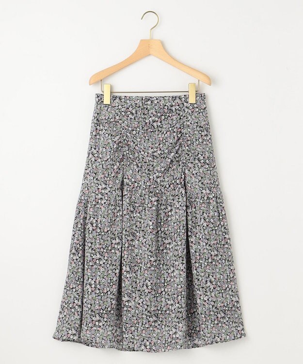 組曲 L フラワーレイヤープリント ギャザースカート ピンク系5