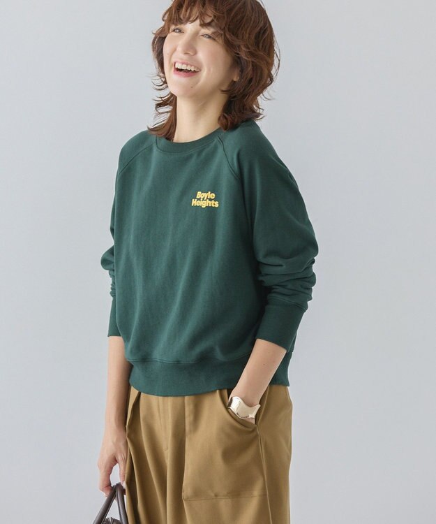 AMERICAN HOLIC サガラ刺繍裏毛プルオーバー Green