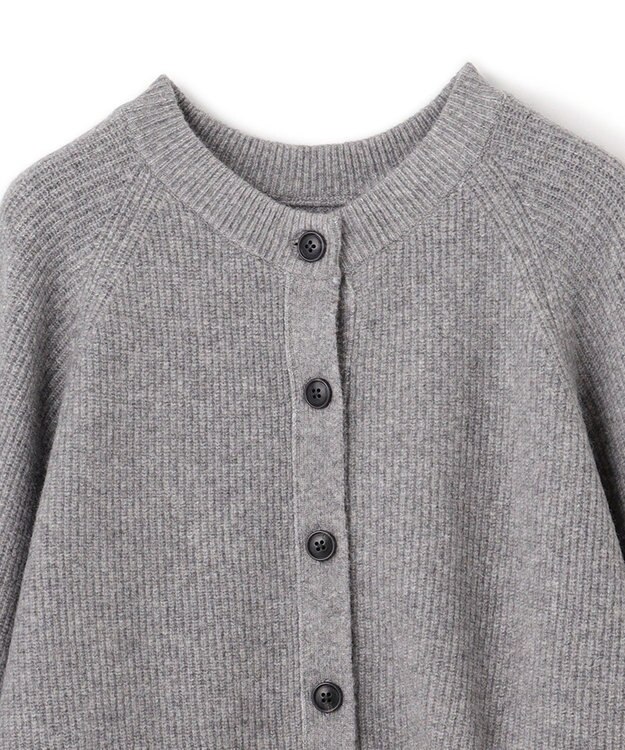 UNFILO 【洗える】ふわふわニット 2WAYクルーカーディガン グレー