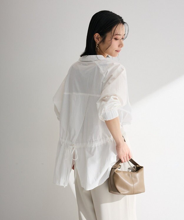 Green Parks スキッパーブラウス Off White