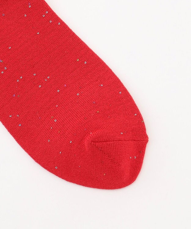 組曲 【先行予約・Flower Collection】スパンコール ソックス レッド系