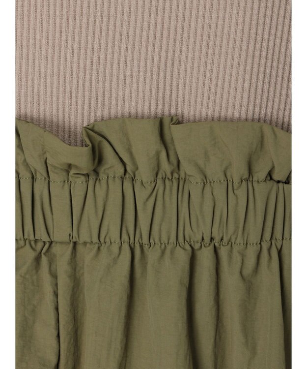 Green Parks ・ＥＬＥＮＣＡＲＥ　ＤＵＥ　リブキリカエワンピ Gray Beige