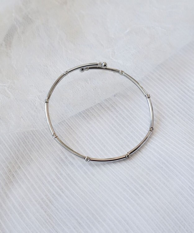 Tiaclasse ストーンワイヤーバングル シルバー