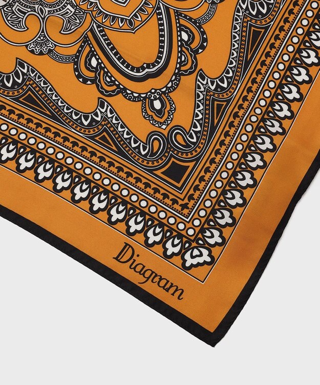 GRACE CONTINENTAL バンダナ柄スカーフ オレンジ