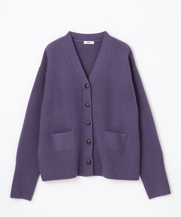 NAVE ウールカシミヤカーディガン ライラック系