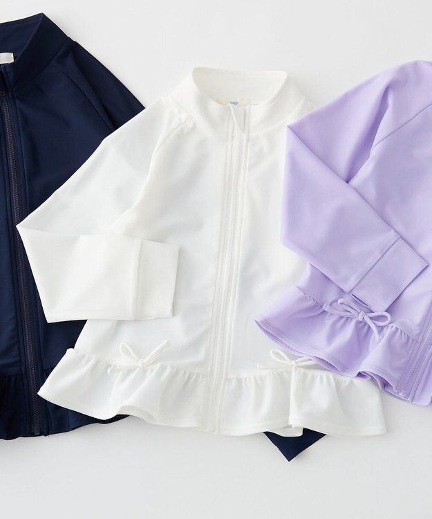 ANY KIDS 【UVカット】フリルラッシュガード エクリュ