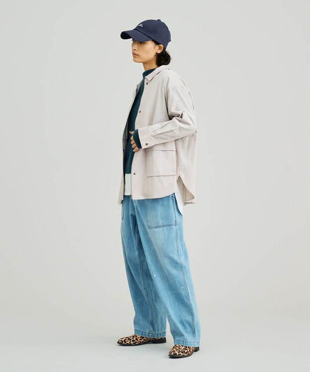 J.PRESS YORK STREET 【WOMEN】コーデュロイ シャツブルゾン ライトグレー系