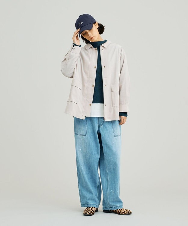 J.PRESS YORK STREET 【WOMEN】コーデュロイ シャツブルゾン ライトグレー系